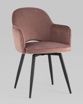 Стул Венера вращающийся велюр пыльно-розовый