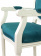 Мягкий стул с подлокотниками Volker Arm Blue and White