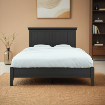 Кровать с жесткой спинкой 180x200 черная