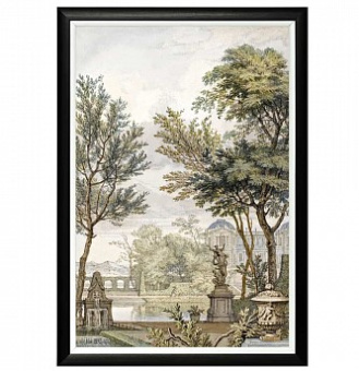 Исаак де Мушерон, «Пейзаж с архитектурой», картина в раме