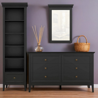 Стеллаж узкий черный