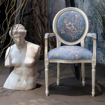 Кресло (стул с подлокотниками) «Эстер» blue