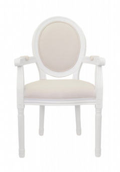Мягкий стул с подлокотниками Volker Arm Beige and White