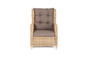 "Форио" кресло раскладное плетеное, цвет соломенный