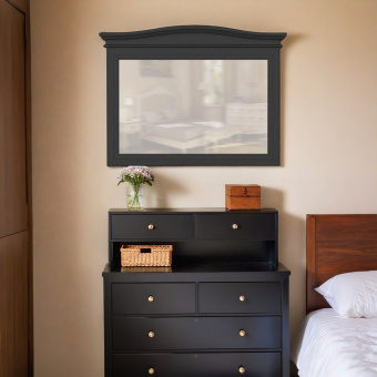 Зеркало прямоугольное(горизонтальное)  М104BL  Black