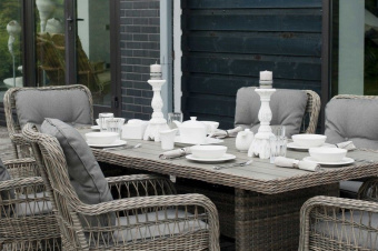 "Цесена" обеденная группа плетеная из искусственного ротанга