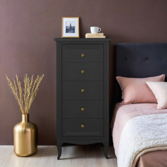 Комод высокий 5 ящиков М315BL Black