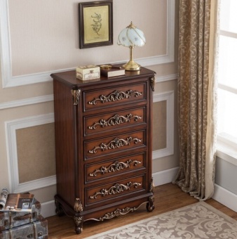 Комод Cilan, 5 ящиков, коричневый