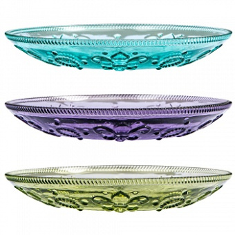 Тарелки «Королевская лилия» (3 штуки, 3 цвета)