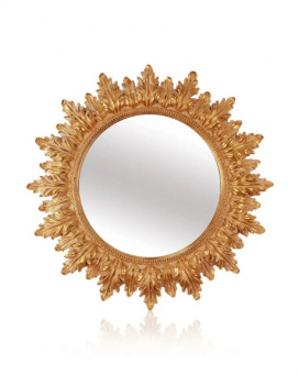 Зеркало солнце в золотой раме “Альба”
