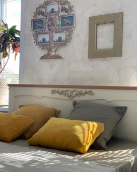 Кровать "Арредо", козырек светло-коричневый 160х200
