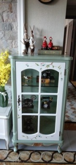 Витрина с одной дверью Fleur chantante, Светло-зеленая