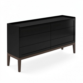 Комод широкий 3 ящика и 2 фасада MRS403BL Черный