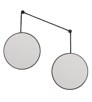 Balance M Black (Баланс) Зеркала на подвесе в тонкой раме 90*80 см