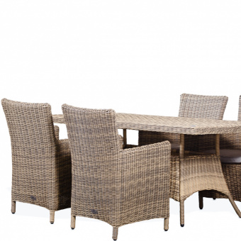 YH-T4028D Стол обеденный плетеный 180x90 SAINT-MARTIN (СЕН-МАРТЕН) из искусственного ротанга, пшеничный меланж