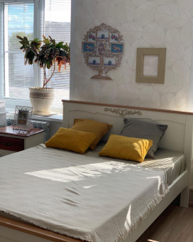 Кровать "Арредо", козырек светло-коричневый 160х200