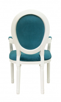 Мягкий стул с подлокотниками Volker Arm Blue and White