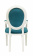 Мягкий стул с подлокотниками Volker Arm Blue and White