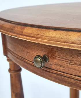 Стол кофейный овальный H835 (D71) Итальянский орех