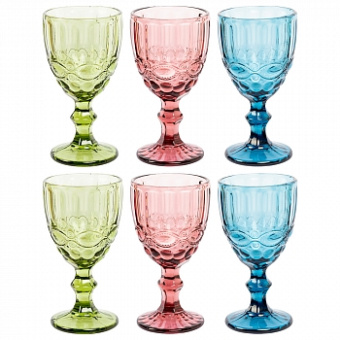 Бокалы «Дольче» (6 штук, 3 цвета)