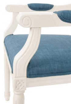 Мягкий стул с подлокотниками Wilton White
