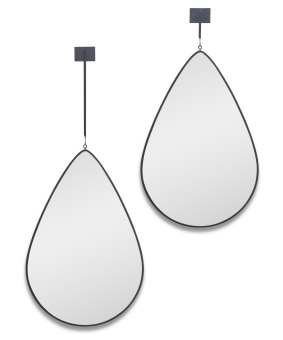 Droppe S Black (Дроп) Зеркало на подвесе в тонкой раме Smal 40*70см