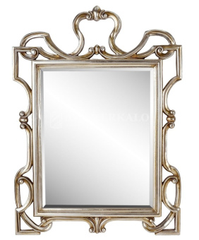 Зеркало в резной раме King Silver (Кинг), 75*90 см